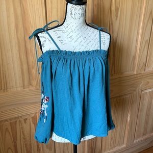 Off the Shoulder Floral Blouse